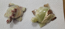 2 x Schildkröte aus ONYX MARMOR  ARAGONIT Edelstein Deko Figur ca. 8 x 6 cm