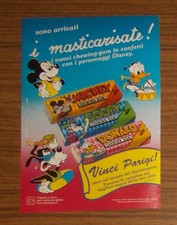 Seltene Werbung DONALD CHEWING Gum Kaugummi Donald Duck Micky Maus Goofy 1992