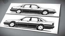 Audi 200 aufkleber silhouette - audi,