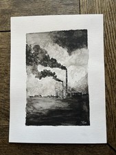 Aquarell gemälde industrie - gemälde, /