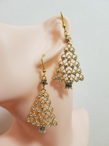 Ohrringe weihnachtsbaum strass - ohrringe,