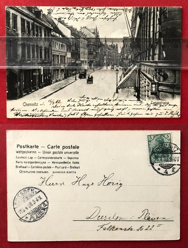 Chemnitz 1903 blick die - chemnitz,