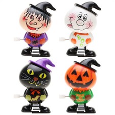 4x Halloween-Aufziehfigur -