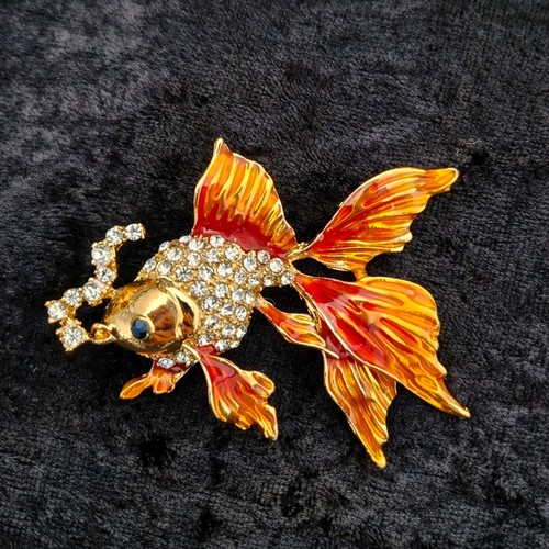 Goldfisch brosche orange - goldfisch,