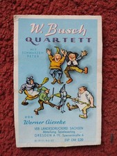 altes Wilhelm Busch Quartett vollständig DDR Sachsen, schwarzer Peter, Gieseke