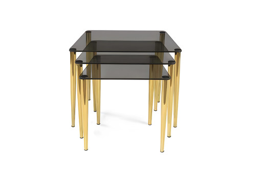 Edelstahl couchtisch set - edelstahl,