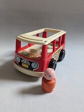 Fisher Price Little People Minibus mit Figur Spielzeug Auto Bus 1969 Vintage