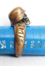 Toten Kopf ,Skull,Helm  Ring  MESSING Memento Mori
