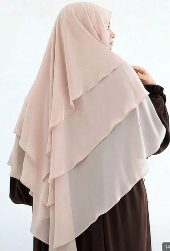 Damen lagiger chiffon khimar - damen, 3-lagiger