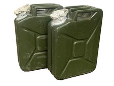 2 Wasserkanister Metall 20Liter Benzinkanister BW Kanister Bundeswehr große Öffn