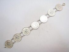 Münzen Armband 1/2 Mark 900 Silber mit 14K 585 Gold Verschluss Coins Bracelet