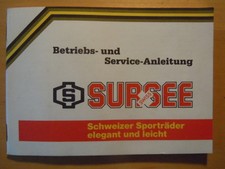 SURSEE  Betriebsanleitung 1989