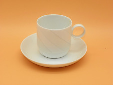 Kaffeetasse mit Untertasse von Rosenthal Studio Line  Duo Weiß auf weiß