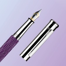 Otto Hutt,Füllfederhalter Design Nr 04,Fountain Pen,Welle lila ,Palladium, M