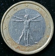 1 Euro Münze Italien 2009