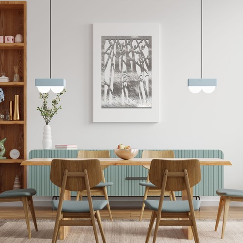 Wandbild wald aus metall - aus, |