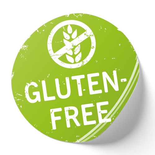 Aufkleber gluten free - aufkleber, grün