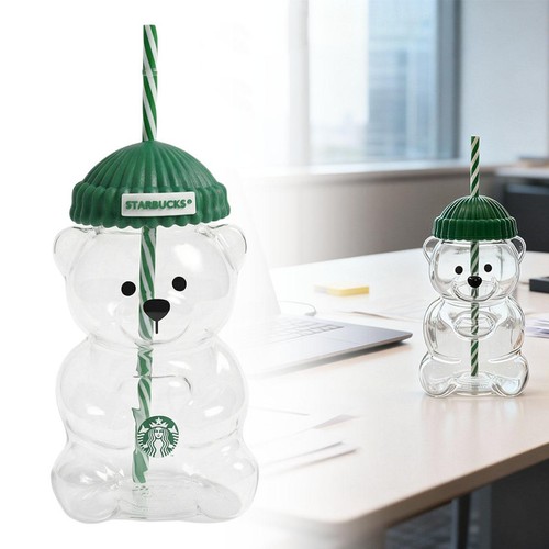Starbucks barista bear - starbucks, glas