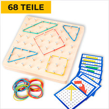 Montessori Geobrett Holz 68
