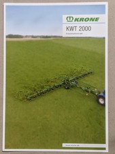 KRONE KWT 2000 Kreiselzettwender Heuwender Prospekt Traktor Bulldog Schlepper