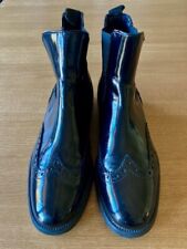 Pollini Chelsea Boots Budapester Größe 39 Lack schwarz +++Luxus pur+++ 