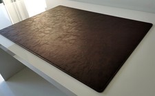 PM Schreibtischunterlage in Lora Kunst Leder 70 x 50 Dunkel Braun 
