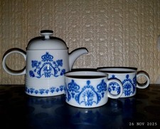 Melitta Jeverland Friesisch blau - Mokka-/Espresso Service: Kanne + 2 Tassen