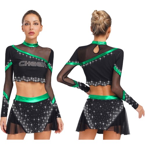 Damen cheerleading set langarm - set,