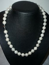 Perlenhalskette , Muschelkernperlen ca. 46cm lang, mit Magnetverschluß