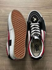 New Vans Sk8-Low Reconstruct Stressed Black/Red Sneakers Low-Top Shoe 2023 GR.39