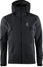 Haglöfs Jacke Herren Gr.M Gecko Hoodie Funktionsjacke Softshell Grau 154426