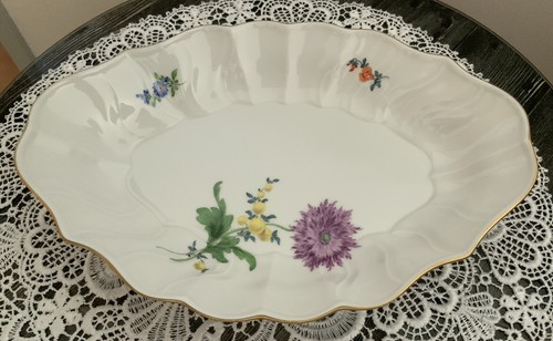 Meissen bunte blume schale - meissen,