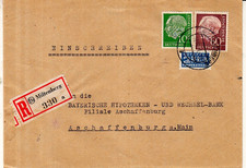 BRD Heuss Brief : Einschreiben Miltenberg 18.10.1954