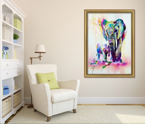 Elefant malerei gerahmt - 3d, 69