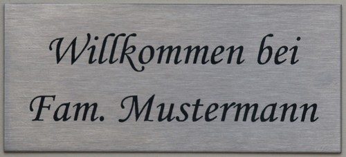 Edelstahlschild gravur - edelstahlschild,