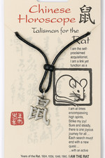 Anhänger Talisman Chinesisches Horoskop "Das Jahr  Ratte  aus Zinn Glücksbringer