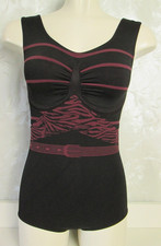 Schlankstütz? XL 46/48 Mieder-Badeanzug "Animal" schwar/bordeaux SK 2 Shape ?