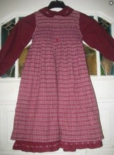 Festkleid, Doppelkleid edle Stickerei und Glanzfäden, Burgund, Gr. 116/122