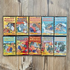 10 Benjamin Blümchen Hörspiel MC Kassetten Kiosk Teldec rot gelber Aufkleber