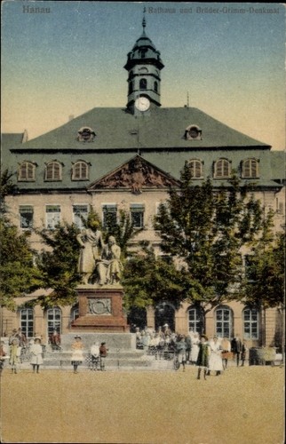 Hanau hessen rathaus - ak,