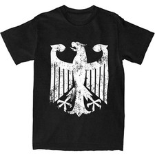 Deutschland Adler Flagge T-Shirt Herren Oversize Baumwolle Kurzarm Y2K