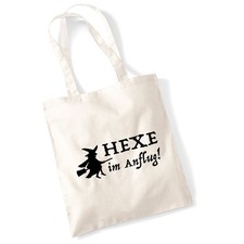 Jutebeutel hexe anflug - hexe, im