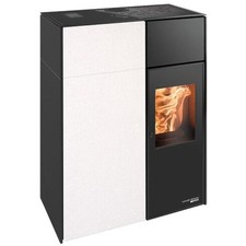 Haas+Sohn Pelletofen HSP 8 LUCCA II RLU tief-schwarz/weisser Quarzit 8,5 kW