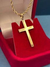 Einfacher 14K Gelbgold Kreuz