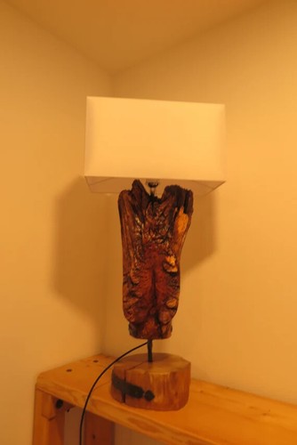 Tischlampe aus wurzelholz - aus,