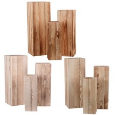 UNUS® Holzsäule 3er Set Holz