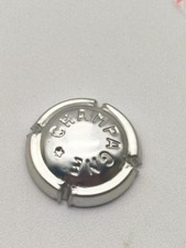 Champagner Deckel schlicht generisch silverfarbend Gestanzt Sammler Capsule cham