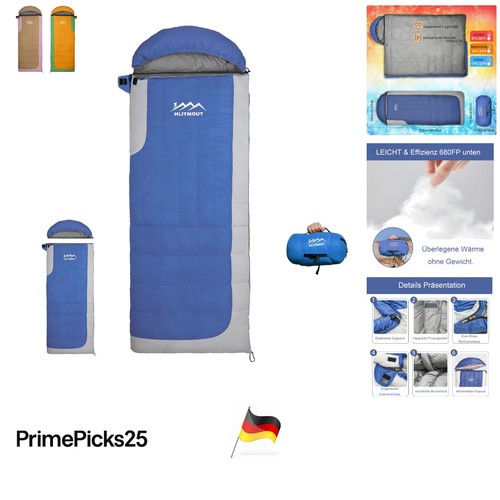 Daunenschlafsack 220x80cm 500g - 220x80cm,