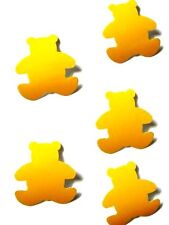 5 Reflektierende Aufkleber Bärchen Gelb Reflexfolie Reflektor Reflektorfolie