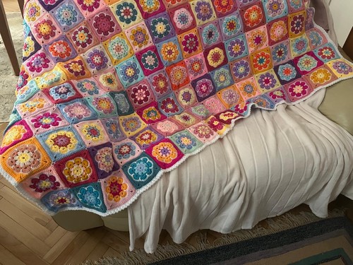 Bunte häkeldecke handgemacht - bunte,